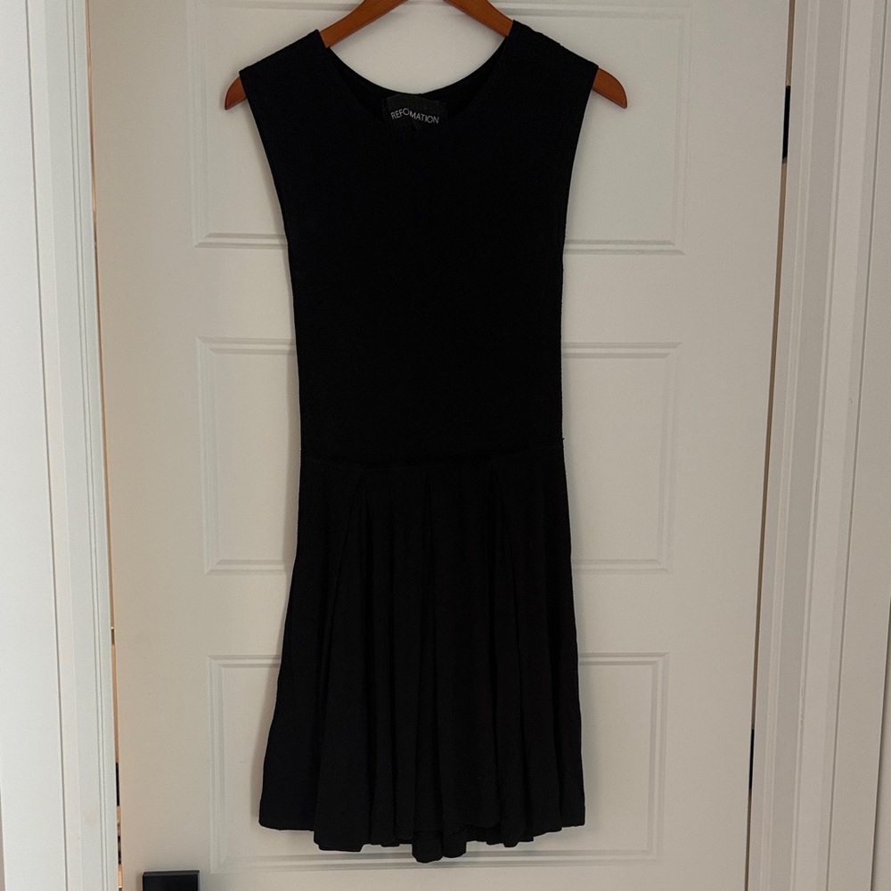 Reformation Black Isla Dress